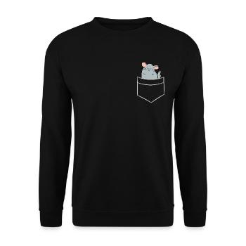 Chinchilla - Dans la poche poitrine / poche chemise - Sweat-shirt Unisexe - noir - Devant - Alina (178cm) & Michal (187cm)