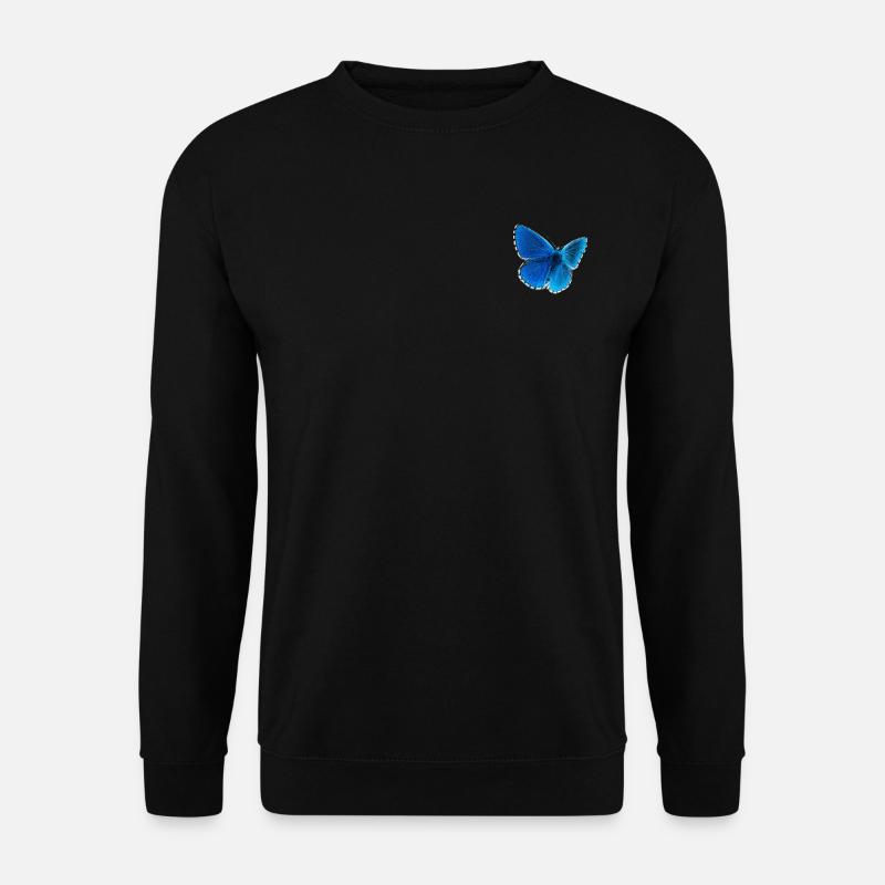 Papillon Morpho Bleu - Sweat-shirt Unisexe - noir