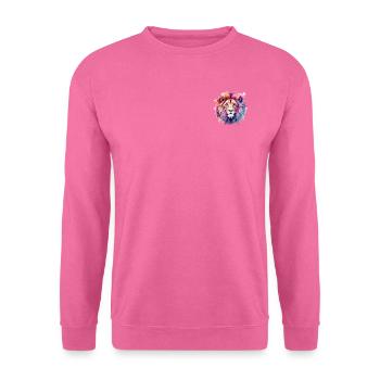 Lion à l’aquarelle - Sweat-shirt Unisexe - rose - Devant