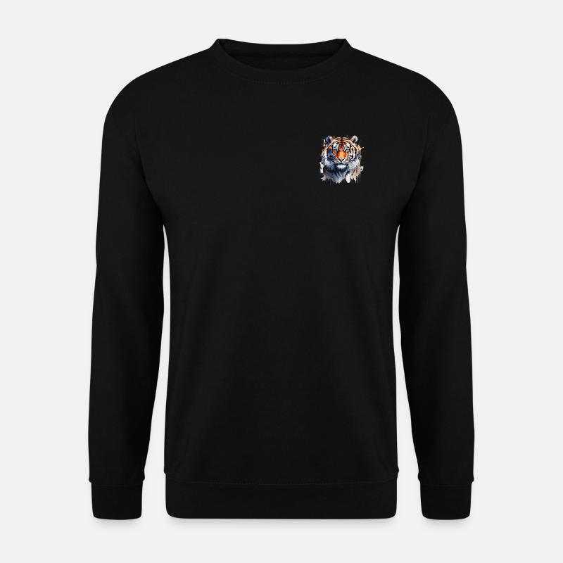 Tiger Aquarell - Unisex Pullover - Schwarz