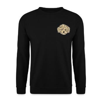 Doodle Puppy Head - Unisex Sweatshirt - black - Front - Alina (178cm) & Michal (187cm)