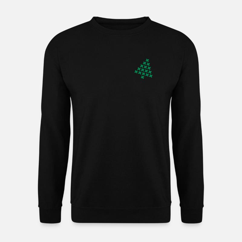 Kreuzstich Tannenbaum - Wald und Weihnachtsmotiv - Unisex Pullover - Schwarz