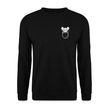 Maus Mäuse - Unisex Pullover - Schwarz - Vorne - Alina (178cm) & Michal (187cm)