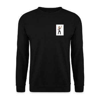 Referee Cartoon Whistle - Unisex Sweatshirt - black - Front - Alina (178cm) & Michal (187cm)