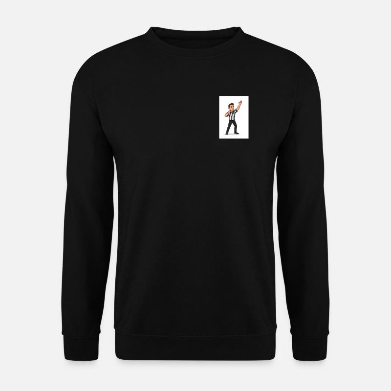 Schiedsrichter Karikatur Pfeife - Unisex Pullover - Schwarz