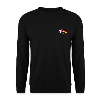 Franco-German friendship EU Europe flag - Unisex Sweatshirt - black - Front - Alina (178cm) & Michal (187cm)