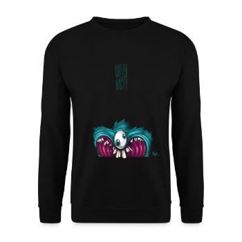 OneEyeTwoPupil [00110101] - Unisex Sweatshirt - black - Front - Alina (178cm) & Michal (187cm)