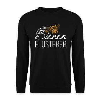 Bienenflüsterer - Unisex Pullover - Schwarz - Vorne - Alina (178cm) & Michal (187cm)