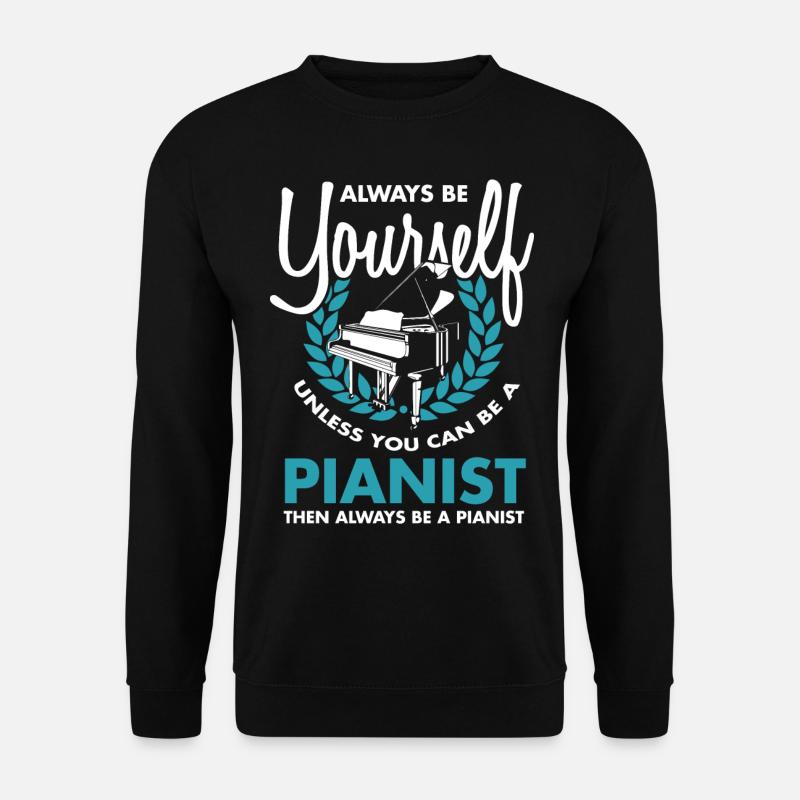 Klavier Piano Pianist Musik Instrument Geschenk - Unisex Pullover - Schwarz