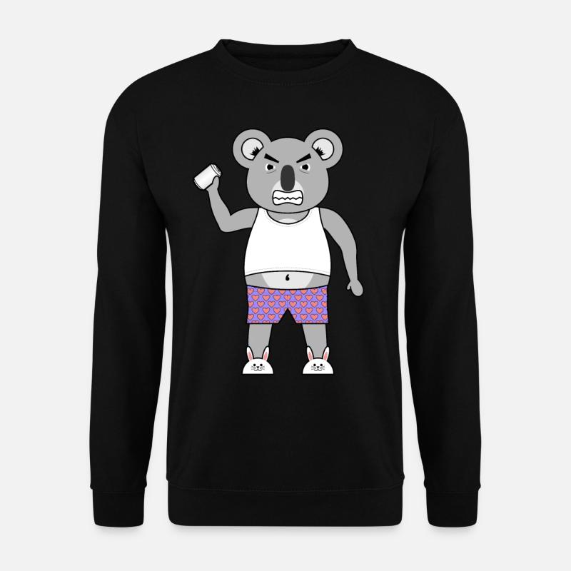 Angry Koala - Unisex Pullover - Schwarz