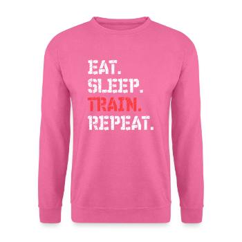 Gym Hanteln Muskeln Training - Unisex Pullover - Pink - Vorne