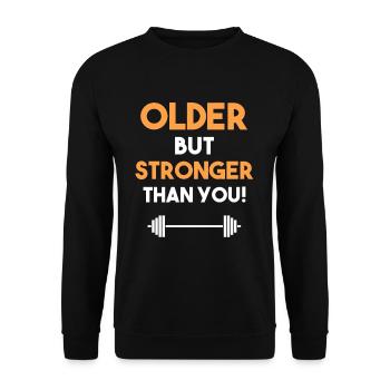 fitness - Unisex Sweatshirt - black - Front - Alina (178cm) & Michal (187cm)