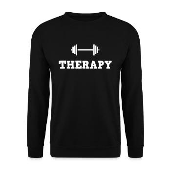 Gym - Unisex Sweatshirt - black - Front - Alina (178cm) & Michal (187cm)
