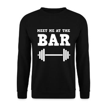 Gym Fitness lustiger Spruch Fitnessstudio - Unisex Pullover - Schwarz - Vorne - Alina (178cm) & Michal (187cm)