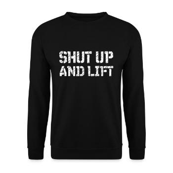 Fitness Training Workout lustiger Spruch - Unisex Pullover - Schwarz - Vorne - Alina (178cm) & Michal (187cm)