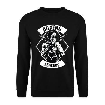 boxing legends - Unisex Sweatshirt - black - Front - Alina (178cm) & Michal (187cm)