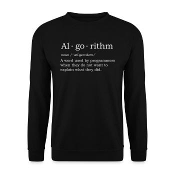 computer scientist it technician programmer gift - Unisex Sweatshirt - black - Front - Alina (178cm) & Michal (187cm)