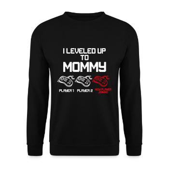 Ich bin zu Mami gegangen - Unisex Pullover - Schwarz - Vorne - Alina (178cm) & Michal (187cm)