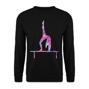 Gymnastics painting - Unisex Sweatshirt - black - Front - Alina (178cm) & Michal (187cm)