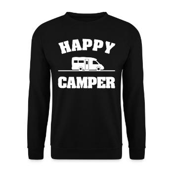 Camping - Unisex Sweatshirt - black - Front - Alina (178cm) & Michal (187cm)