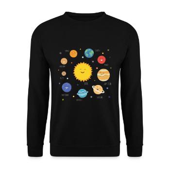 universe - Unisex Sweatshirt - black - Front - Alina (178cm) & Michal (187cm)