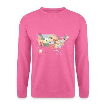 États-Unis - Sweat-shirt Unisexe - rose - Devant