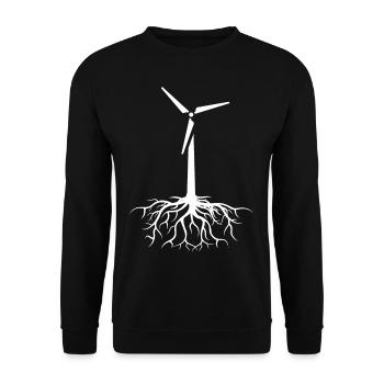 wind power - Unisex Sweatshirt - black - Front - Alina (178cm) & Michal (187cm)