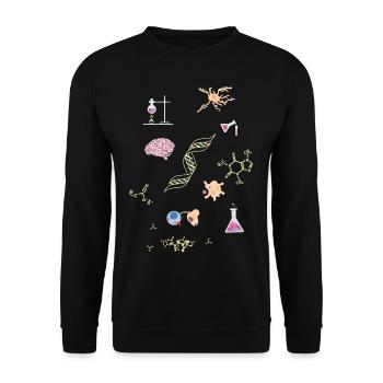 chimiste - Sweat-shirt Unisexe - noir - Devant - Alina (178cm) & Michal (187cm)