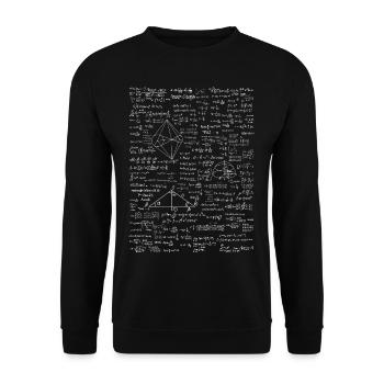Aide-mémoire mathématique - Sweat-shirt Unisexe - noir - Devant - Alina (178cm) & Michal (187cm)
