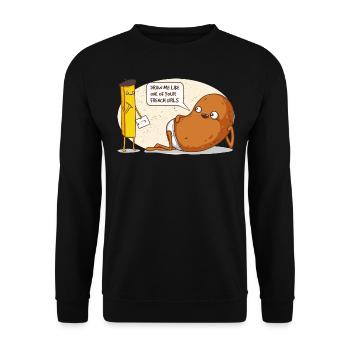Potato - Unisex Sweatshirt - black - Front - Alina (178cm) & Michal (187cm)