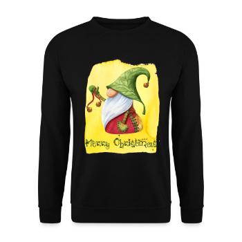 118 gnomes de Noël chemise vintage hiver frais - Sweat-shirt Unisexe - noir - Devant - Alina (178cm) & Michal (187cm)