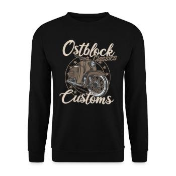 East Block Custom KR 51 Swallow Vintage Retro - Unisex Sweatshirt - black - Front - Alina (178cm) & Michal (187cm)