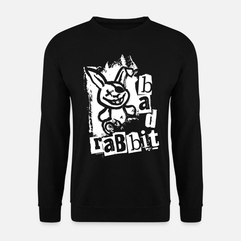 Bad Rabbit - Freches Häschen Kaninchen Hase - Unisex Pullover - Schwarz
