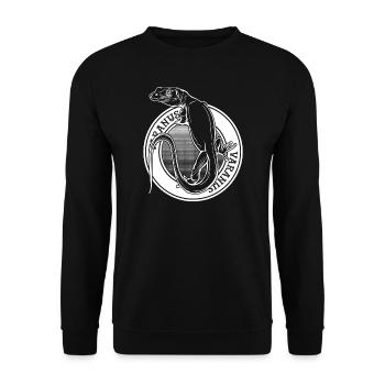 Monitor Eidechse Tattoo Stil Reptilienhalter Varanus - Unisex Pullover - Schwarz - Vorne - Alina (178cm) & Michal (187cm)