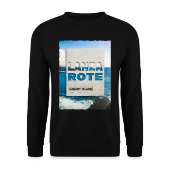 Lanzarote Sommer Sonne Strand Meer Palmen Urlaub - Unisex Pullover - Schwarz - Vorne - Alina (178cm) & Michal (187cm)