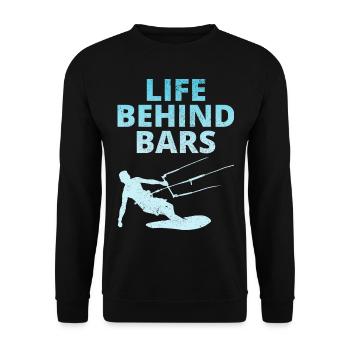 Kitesurfen Kitesurfen Kiteboarding Kiteboarder - Unisex Pullover - Schwarz - Vorne - Alina (178cm) & Michal (187cm)