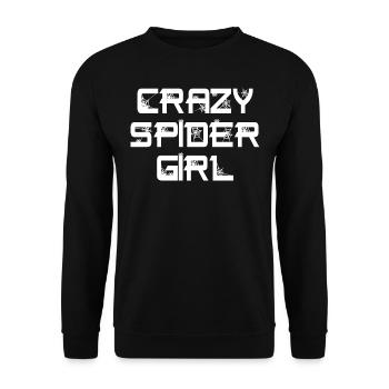Drôle Crazy Spider Girl Pet Spider Propriétaire - Sweat-shirt Unisexe - noir - Devant - Alina (178cm) & Michal (187cm)