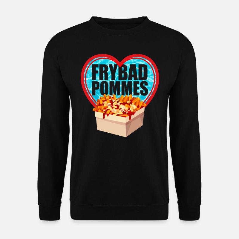 Freibad Pommes Liebe - Unisex Pullover - Schwarz