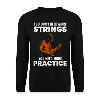 Bass Gitarre Musik Musiker Bassist Gitarrist - Unisex Pullover - Schwarz - Vorne - Alina (178cm) & Michal (187cm)