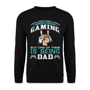 Men's Gaming Dad Saying Gift Idea Father's Day - Unisex Sweatshirt - black - Front - Alina (178cm) & Michal (187cm)