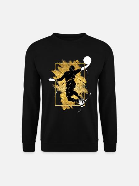 Basketball Basketballspieler Dunking Gold Splash - Unisex Pullover - Schwarz