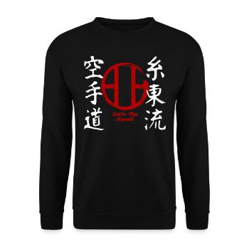 Karate Shito Ryu Kanji Kampfkunst Japan - Unisex Pullover - Schwarz - Vorne - Alina (178cm) & Michal (187cm)