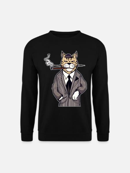 Katzen Katze Katzenshirt Katze Geschenkidee kitten - Unisex Pullover - Schwarz