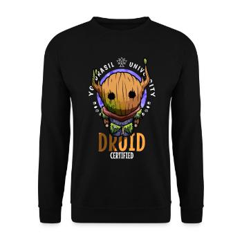 Druid Certified - Unisex Sweatshirt - black - Front - Alina (178cm) & Michal (187cm)