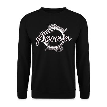 Karma - Unisex Pullover - Schwarz - Vorne - Alina (178cm) & Michal (187cm)