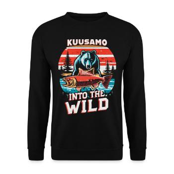 Kuusamo Finland Into The Wild #7 - Unisex Sweatshirt - black - Front - Alina (178cm) & Michal (187cm)