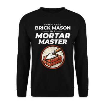 Maîtriser le mortier : l’ d’un maçon - Sweat-shirt Unisexe - noir - Devant - Alina (178cm) & Michal (187cm)
