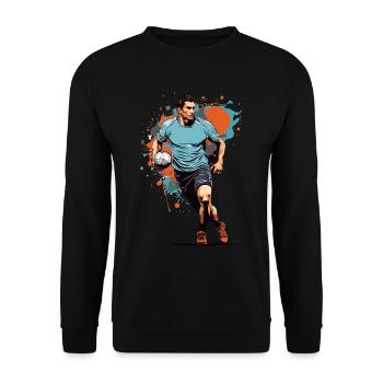 Handball Player Streetwear Iconic Style - Unisex Sweatshirt - black - Front - Alina (178cm) & Michal (187cm)