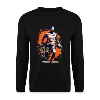 Handball Player Streetwear Iconic Style - Unisex Sweatshirt - black - Front - Alina (178cm) & Michal (187cm)