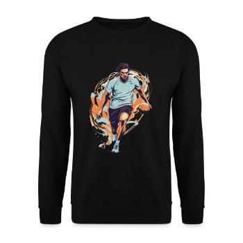 Handball Player Streetwear Iconic Style - Unisex Sweatshirt - black - Front - Alina (178cm) & Michal (187cm)